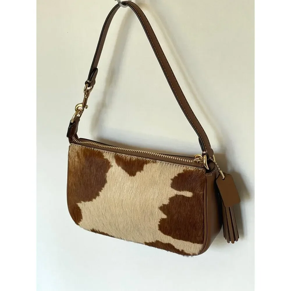 Coach Nolita 19 Wristlet Haircalf Cow Print Leather CDW34